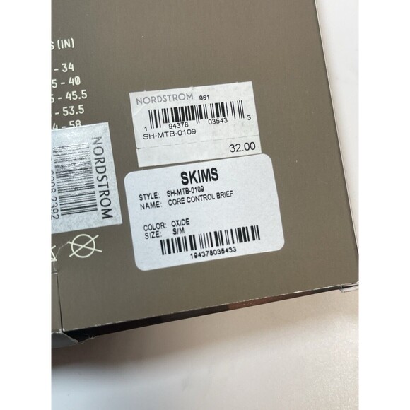 Skims Core Control Brief In Oxide Sz S/M New - Picture 4 of 10